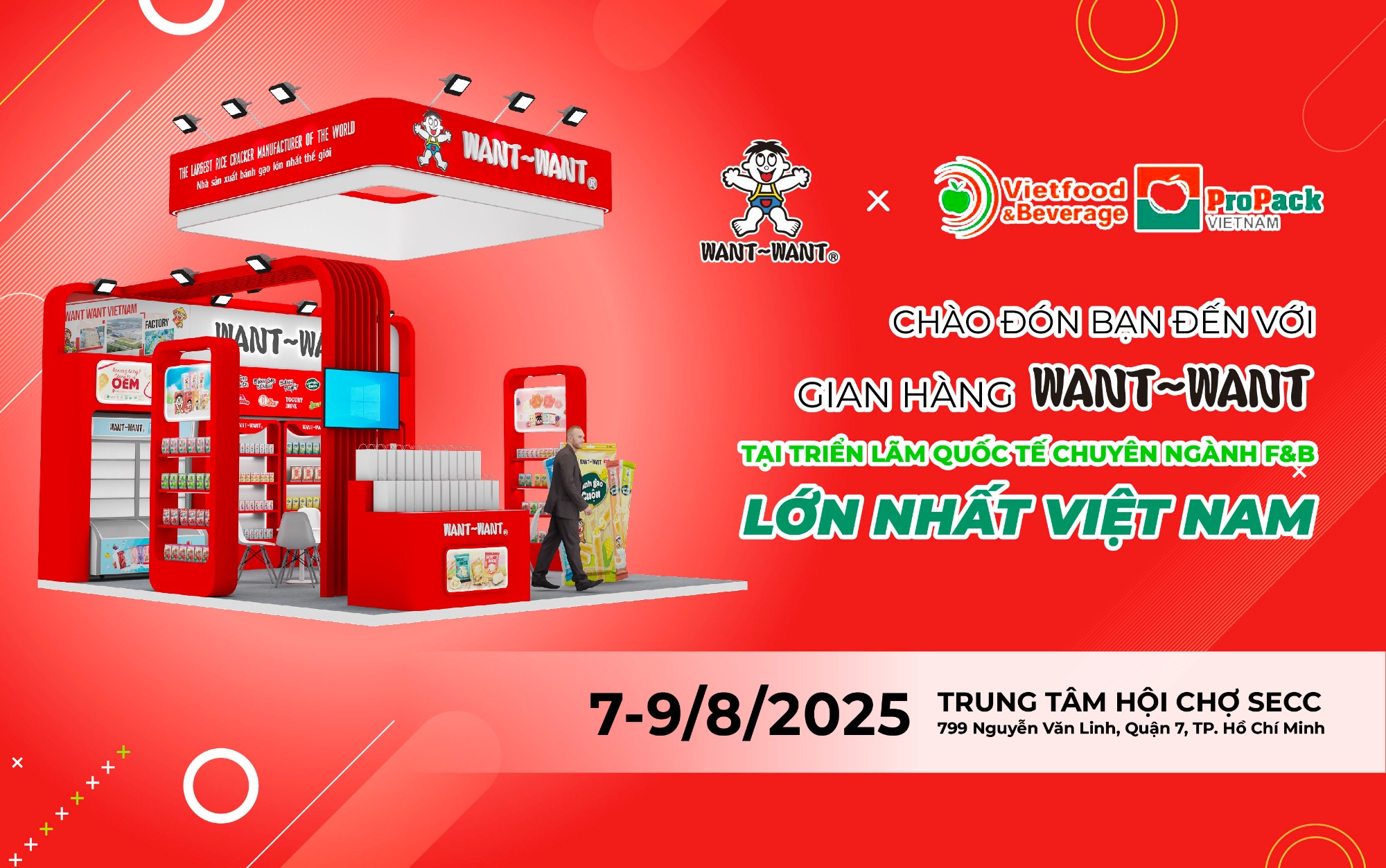 Want Want có mặt tại triển lãm Vietfood & Beverage and Propack Vietnam 2025