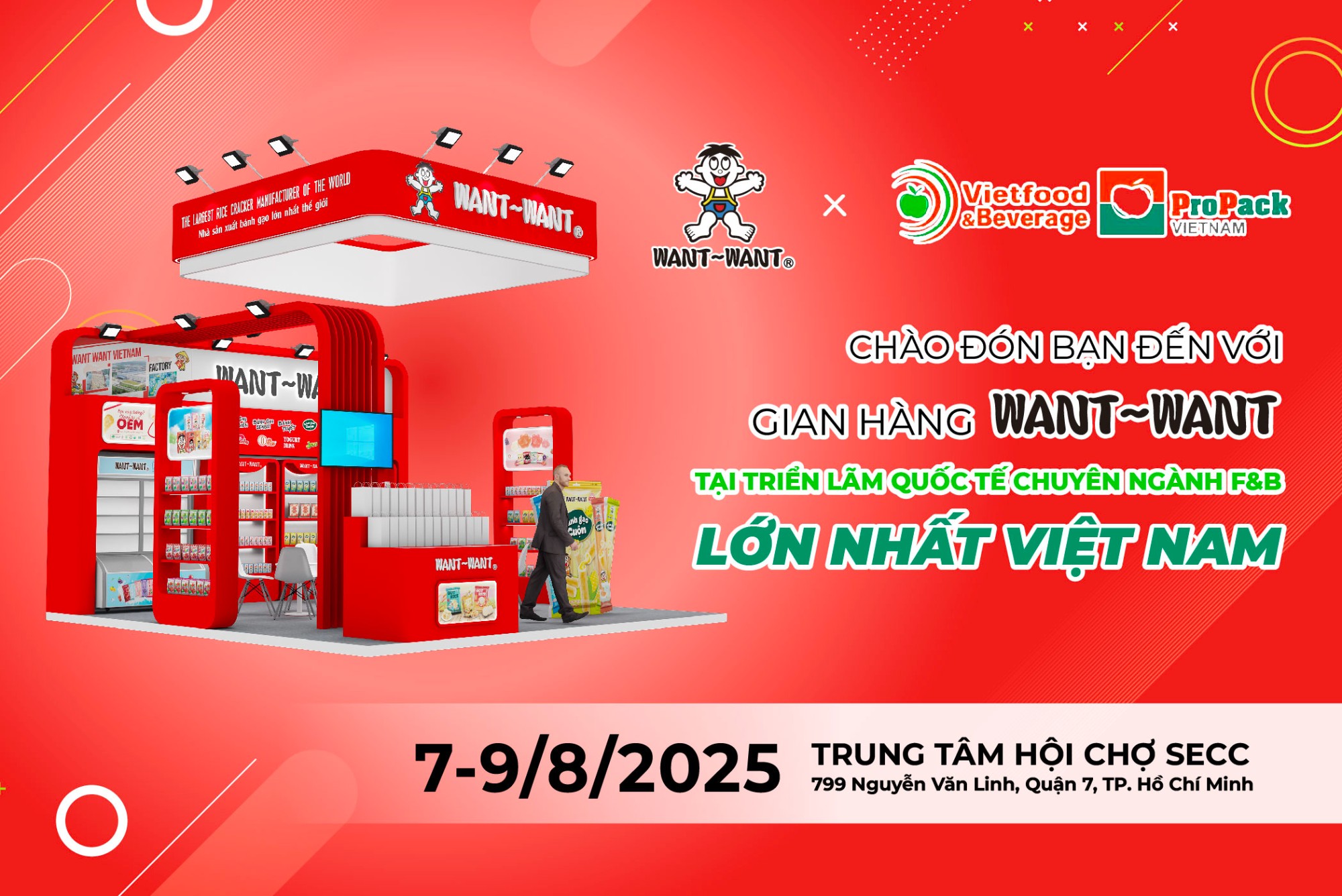 WANT WANT VIỆT NAM THAM GIA TRIỂN LÃM VIETFOOD & BEVERAGE 2025
