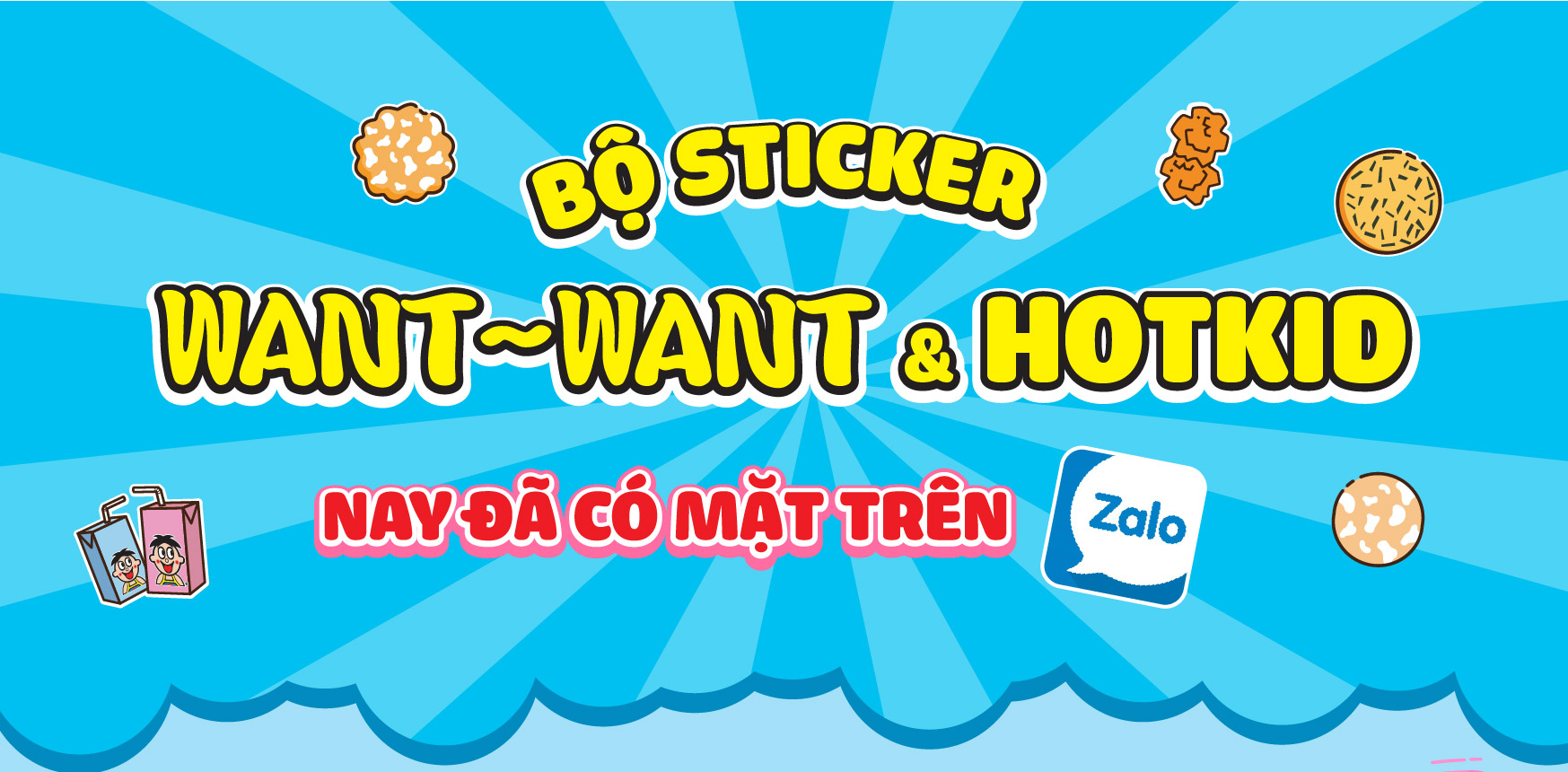 Tải ngay bộ Sticker Zalo đáng yêu Want Want Hot kid