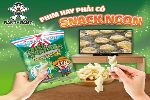 Xem phim hay là phải có Snack ngon đến từ nhà Want Want đi cùng 