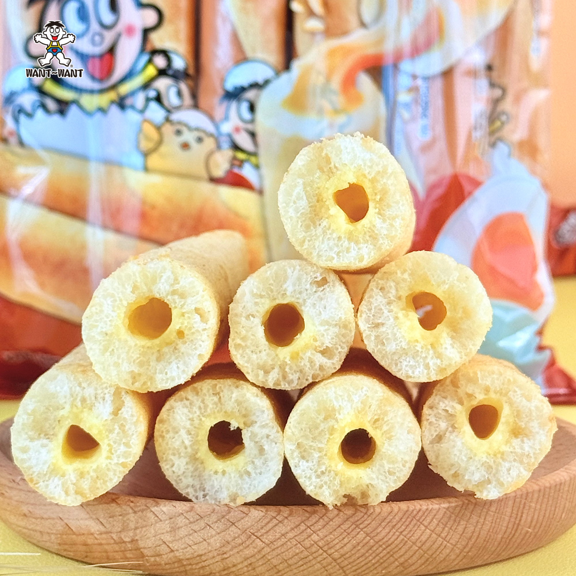 bánh gạo cuộn Want Want vị trứng muối