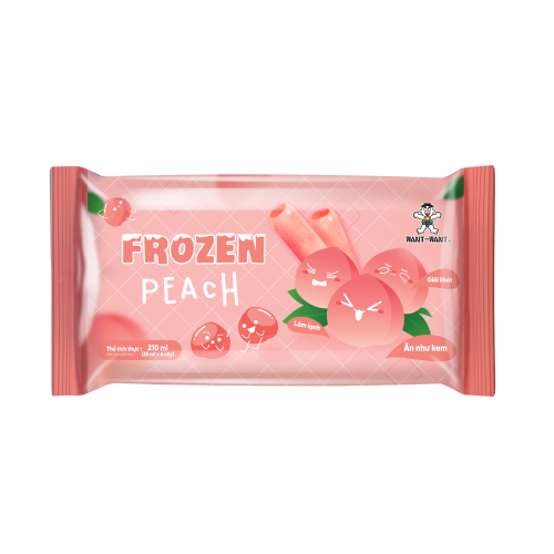 KEM / NƯỚC GIẢI KHÁT WANT WANT FROZEN MINI HƯƠNG ĐÀO 35ML