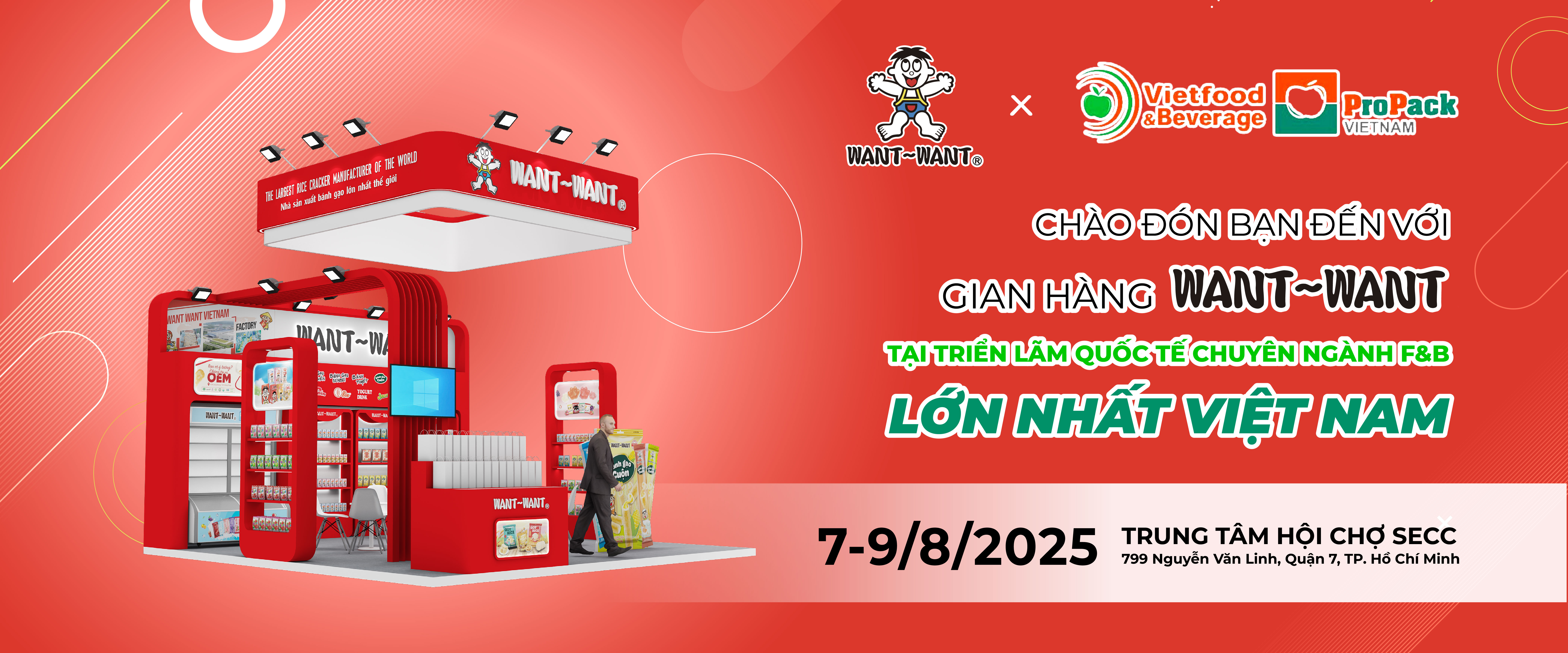 Want Want có mặt tại triển lãm Vietfood & beverage and Propack 2025