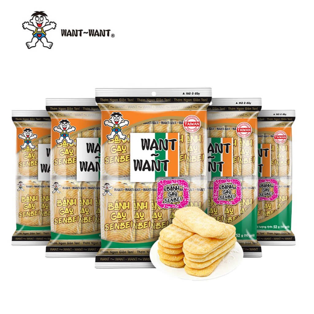 Bánh gạo Want Want vị nước tương kiểu Nhật