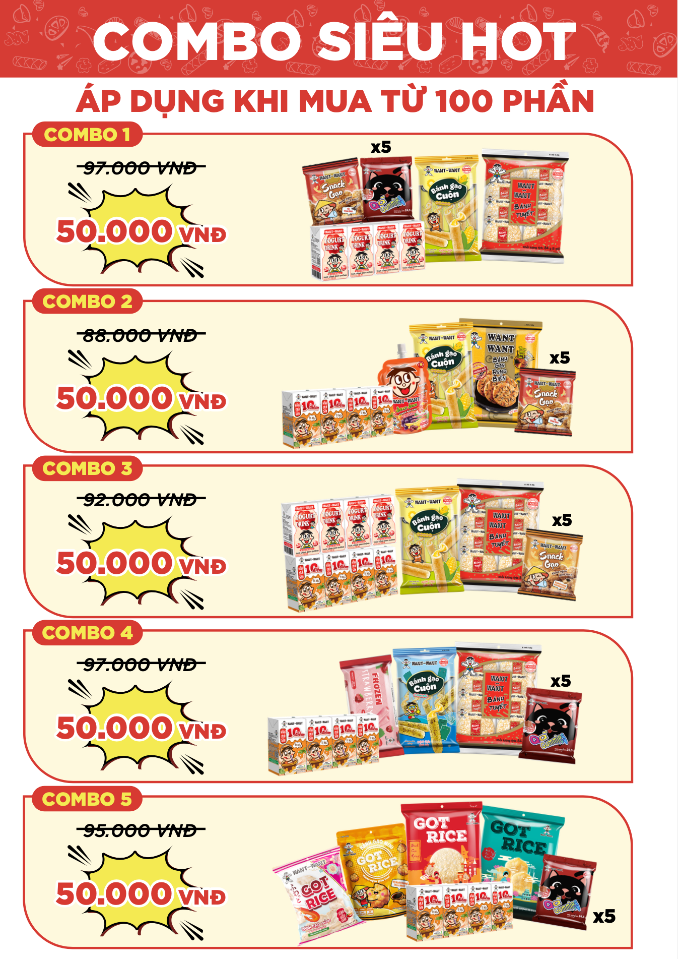 Ưu đãi bánh kẹo Want Want dành cho doanh nghiệp Việt