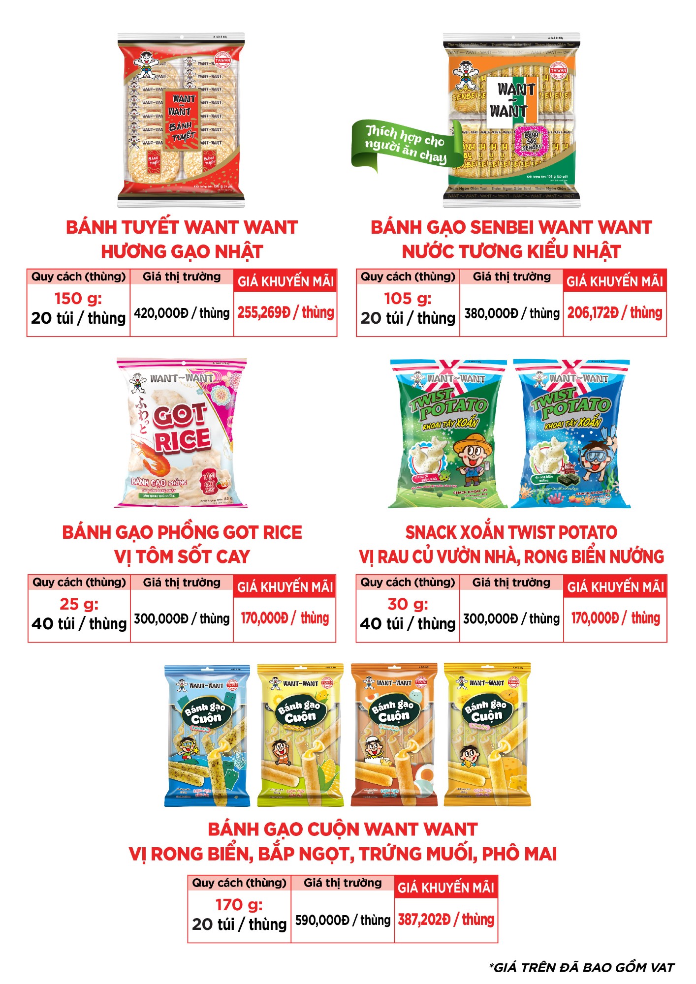  Chương trình ưu đãi đặc biệt Want Want dành cho kênh MT 2/9 (Giản thể)