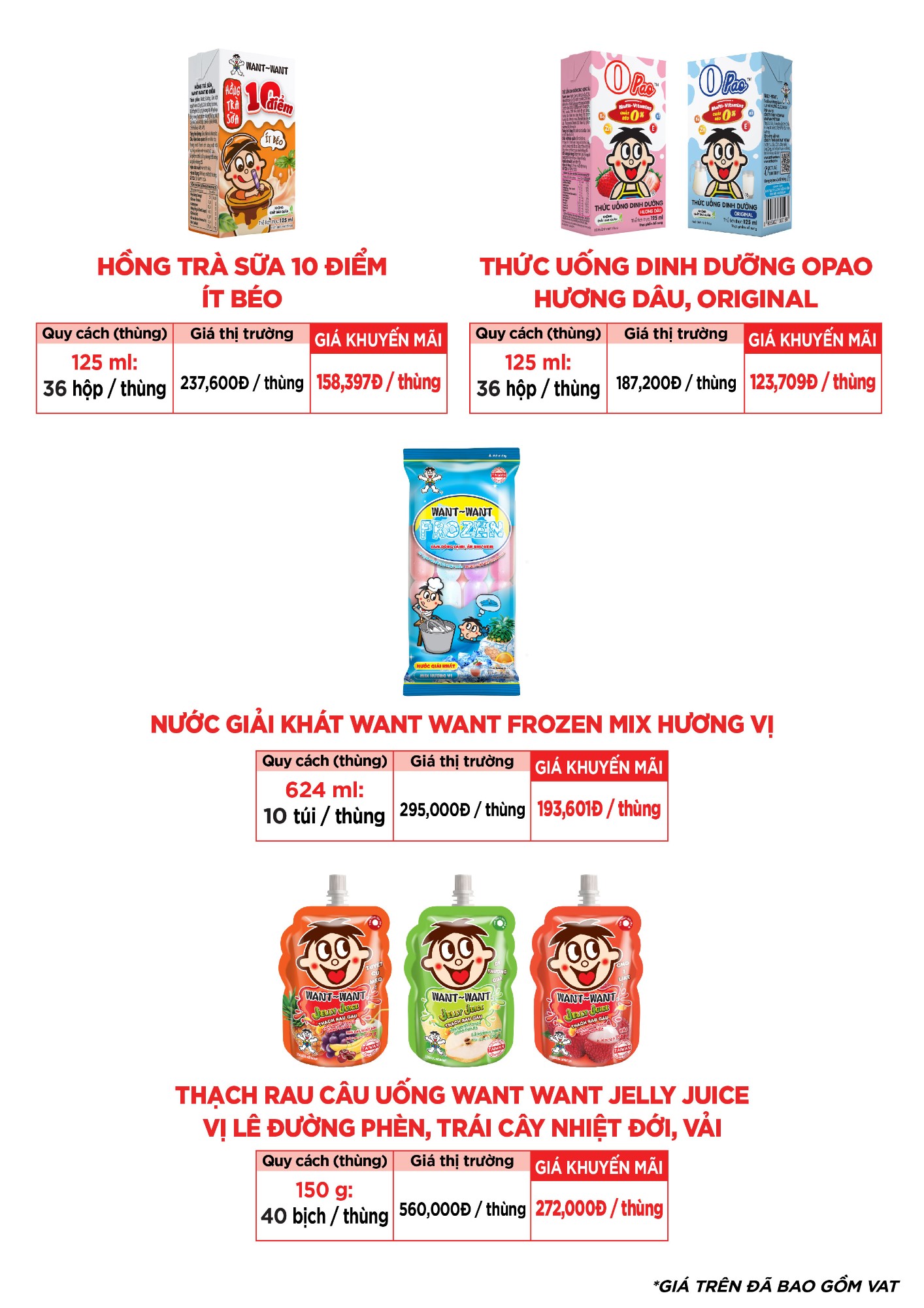 Chương trình ưu đãi đặc biệt Want Want dành cho kênh MT 2/9 (Giản thể)