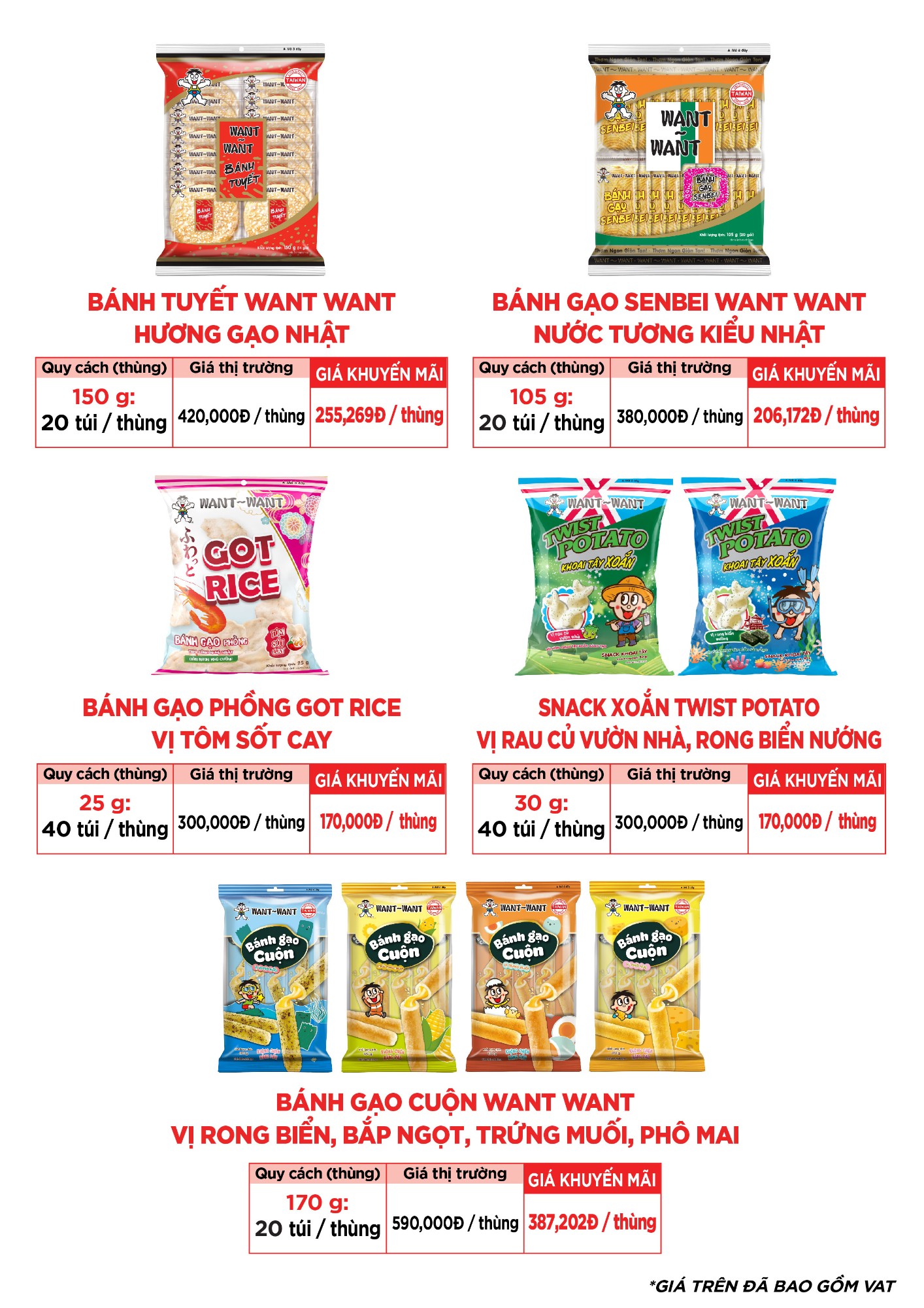 Chương trình ưu đãi đặc biệt Want Want dành cho kênh MT 2/9 (Phồn thể)