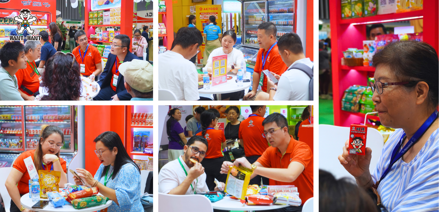 Want Want presented products to customers at the Vietfood & Beverage and ProPack 2025 exhibition.