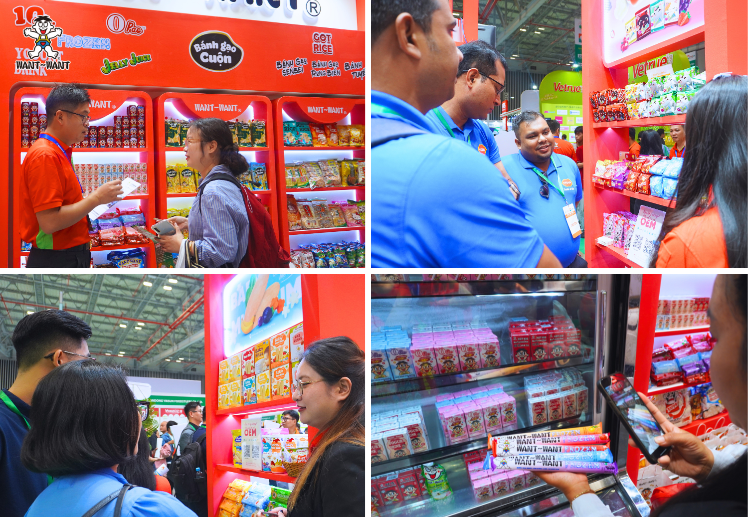 Customers experienced the full product lineup directly produced by Want Want.