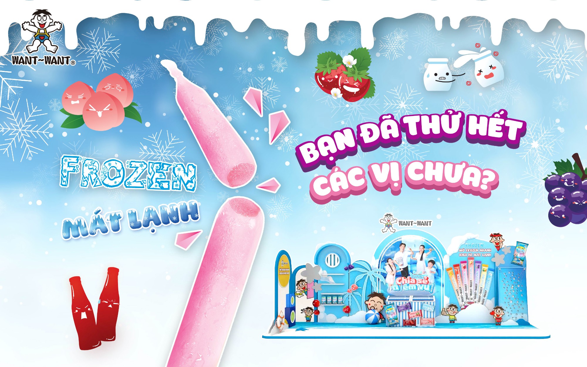 Kem Want Want Frozen mang đến trải nghiệm hoàn toàn mới mẻ 