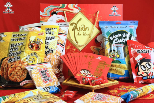 Hộp quà Tết Xuân An Khang Want Want Tết Ất Tỵ 2025