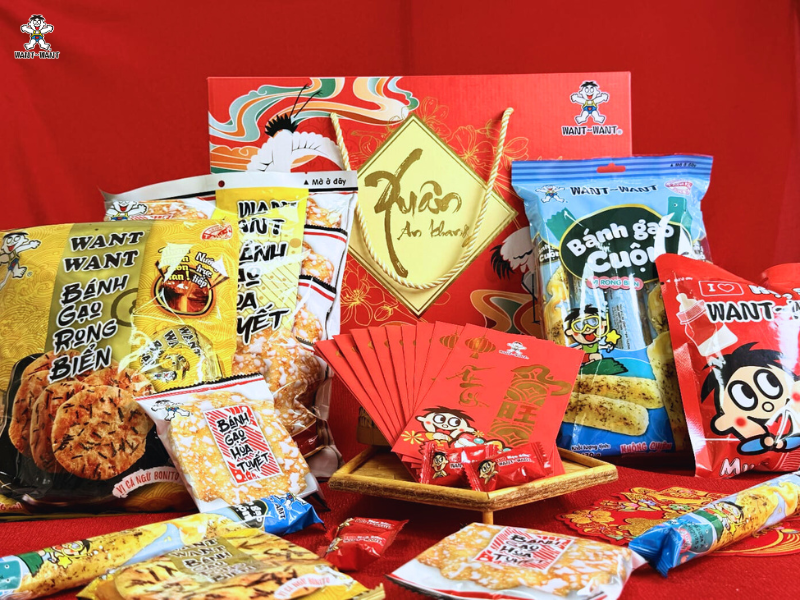 Hộp quà Tết Xuân An Khang Want Want Tết Ất Tỵ 2025
