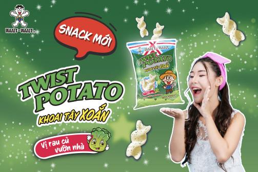 SNACK KHOAI TÂY XOẮN SÁNG TẠO TWIST POTATO VỊ RAU CỦ VƯỜN NHÀ