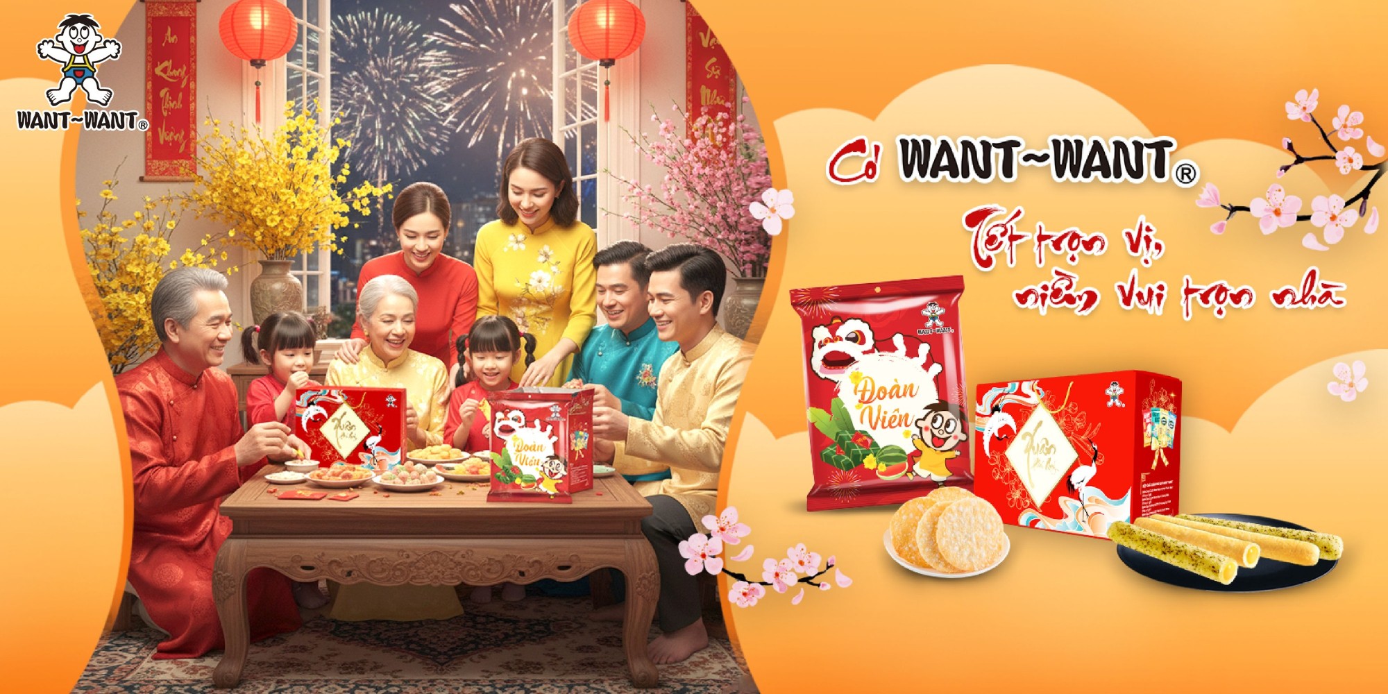 Set quà Tết Want Want 2026 - Từ hạt gạo tinh tuý đến món quà sang trọng, trọn vị đoàn viên
