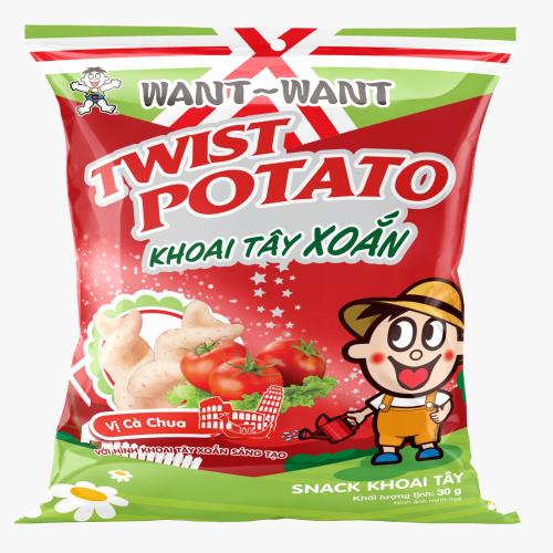 SNACK KHOAI TÂY XOẮN TWIST POTATO VỊ CÀ CHUA 30G