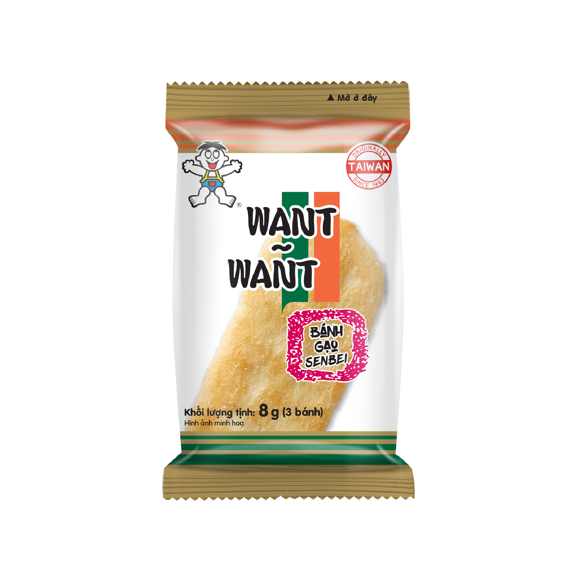 WANT WANT Rice Snack Japanese Soy Sauce Flavor 25g