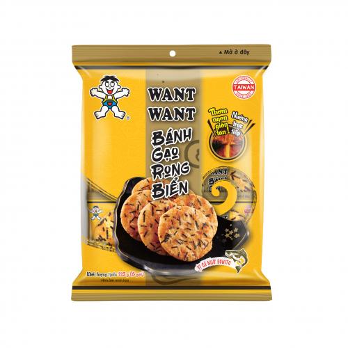 WANT WANT Rice Cracker Seaweed 118g (Bonito Tuna Sauce Flavor)
