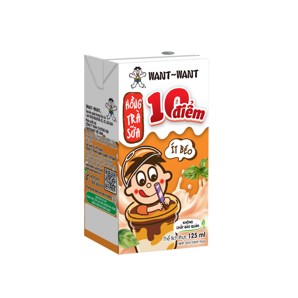 Hồng trà sữa Want Want 10 điểm ít béo