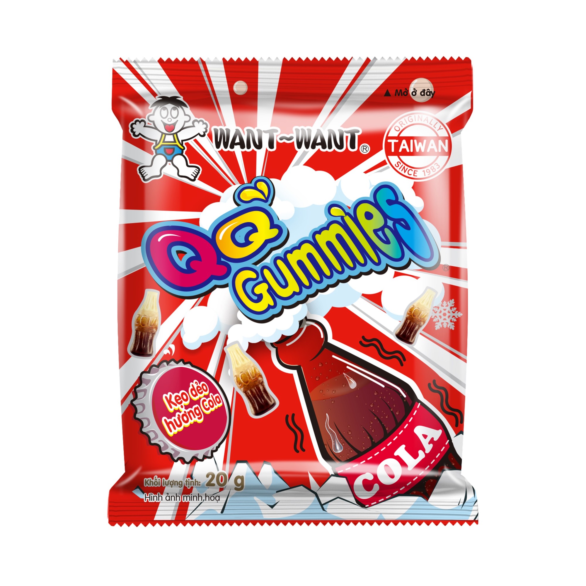 KẸO DẺO WANT WANT QQ Gummies Hương Cola 20g, 70g