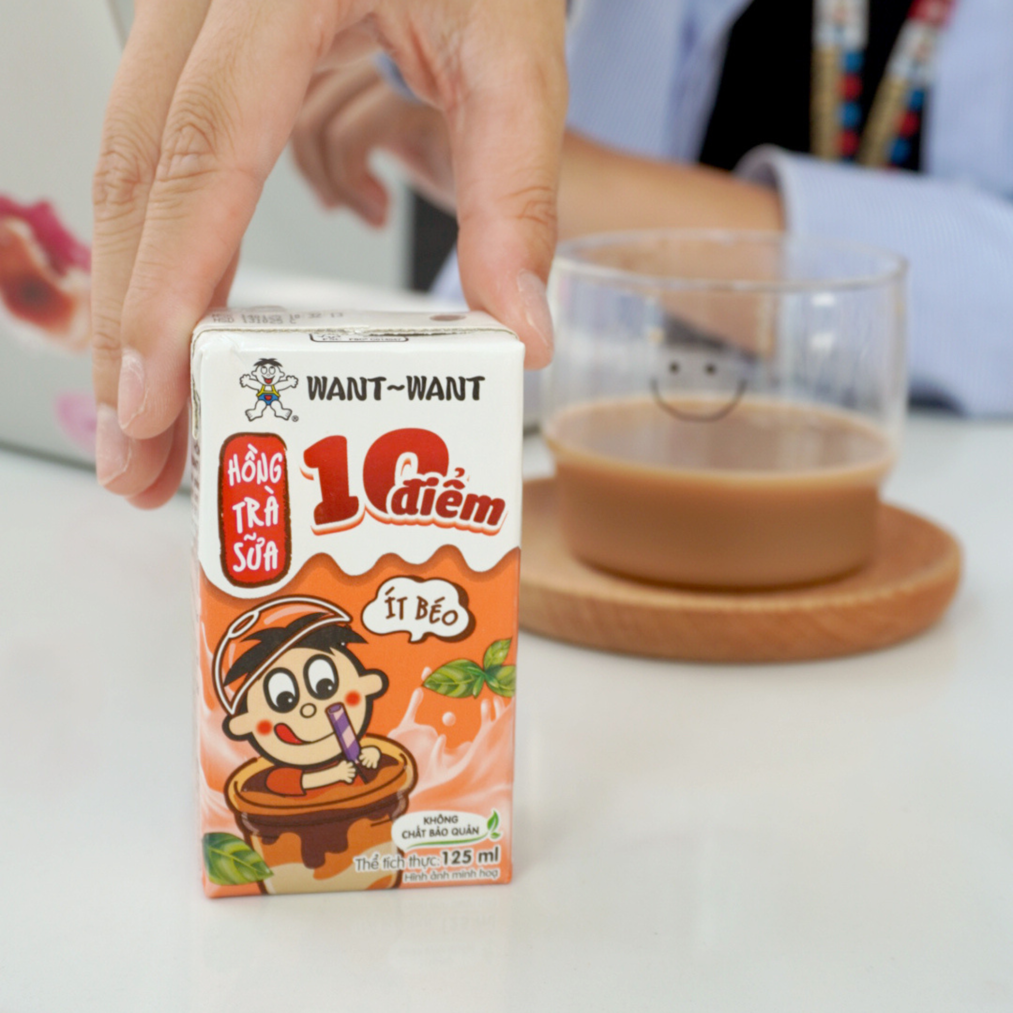 Hồng trà sữa Want Want 10 điểm ít béo