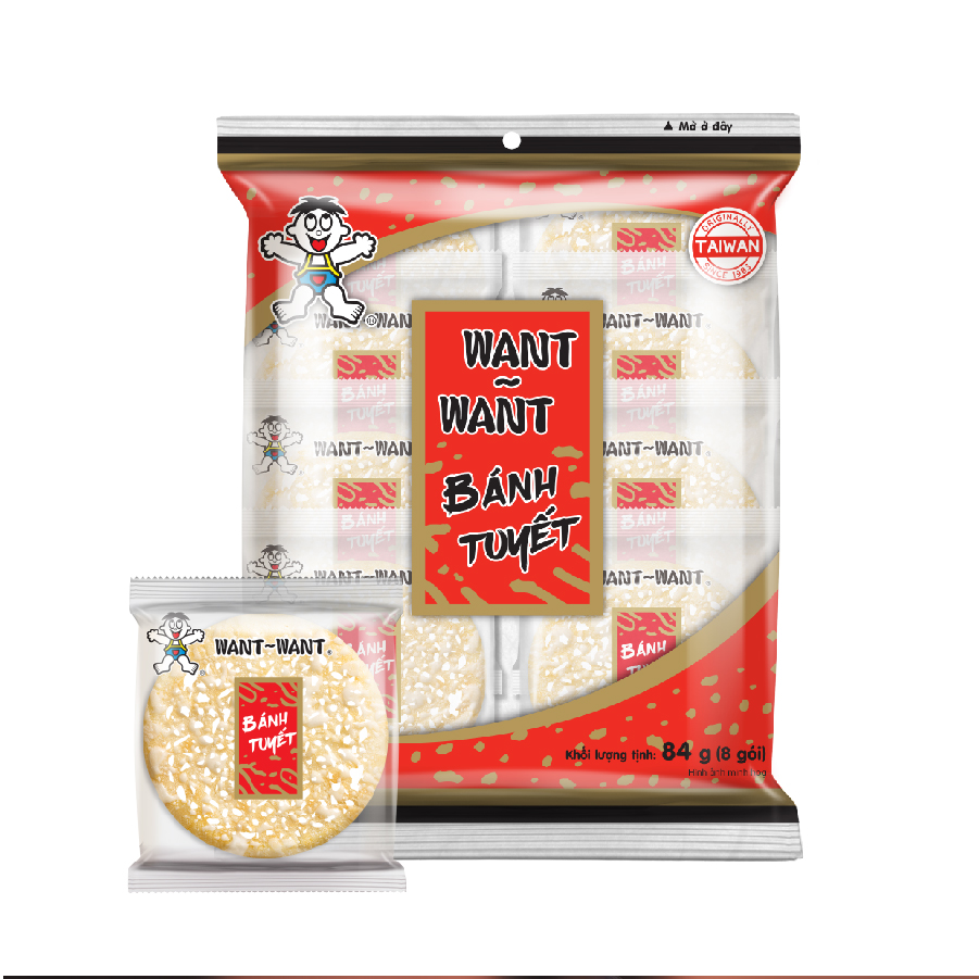 WANT WANT Bánh Tuyết 84g (Hương Gạo Nhật)