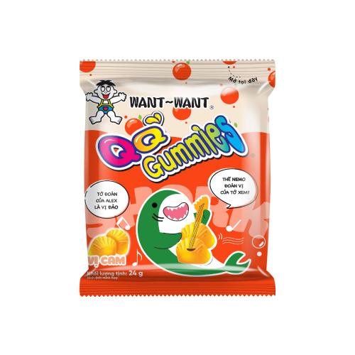 KẸO DẺO WANT WANT QQ GUMMIES SHARK VỊ CAM 24G