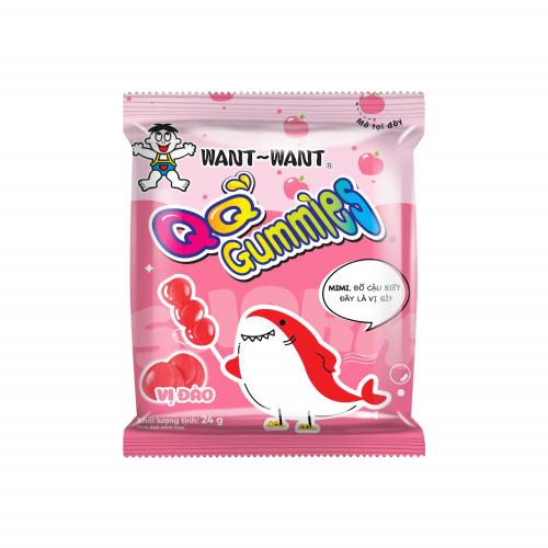 KẸO DẺO WANT WANT QQ GUMMIES SHARK VỊ ĐÀO 24G