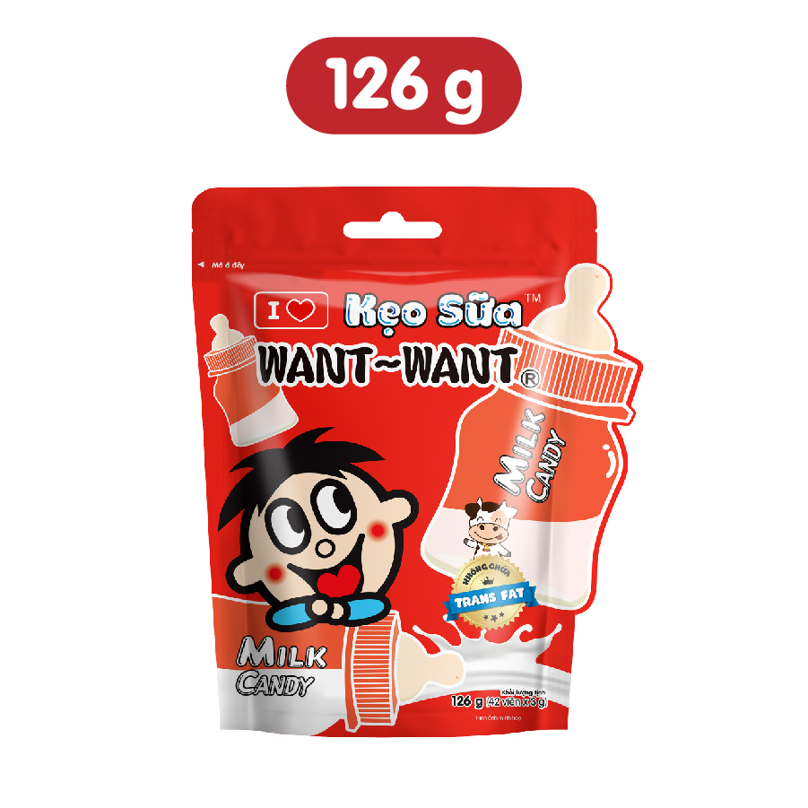 Kẹo sữa WANT WANT 18g, 126g