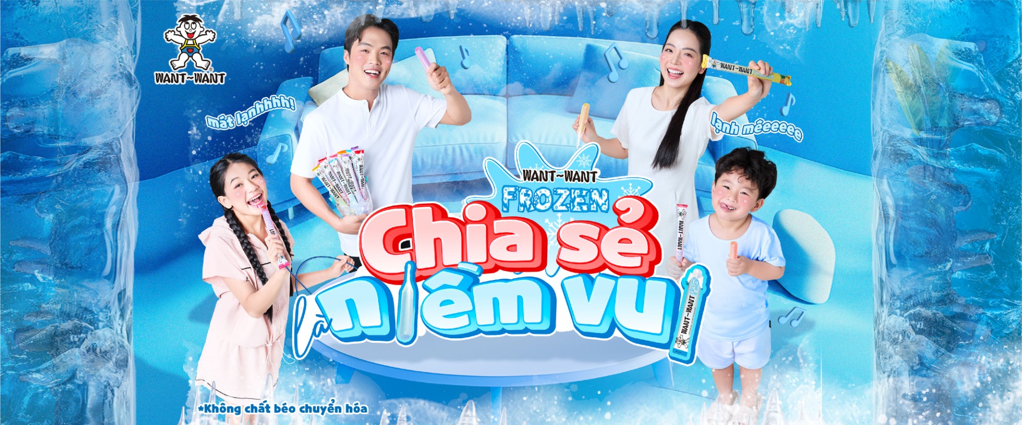Kem ống tuổi thơ Want Want Frozen family