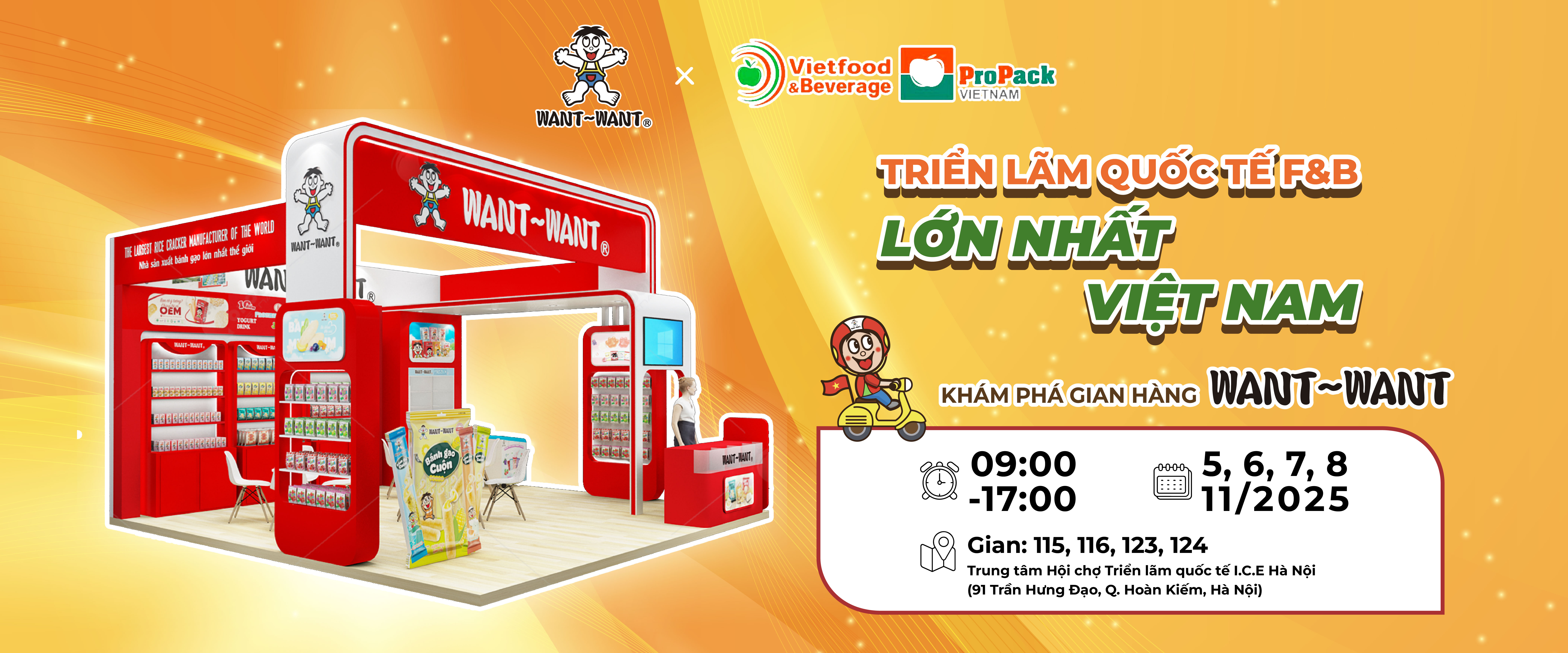 Want Want có mặt tại triển lãm Vietfood & beverage and Propack 2025