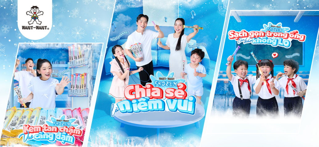 Kem ống tuổi thơ Want Want Frozen bạn nhỏ